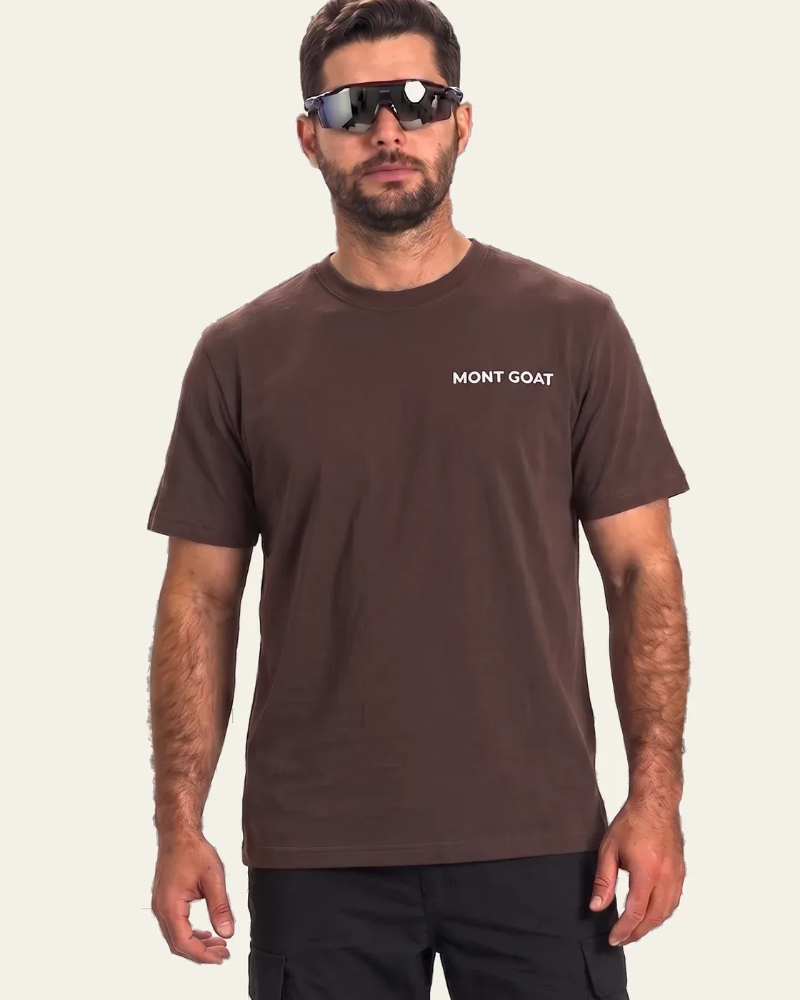Classic Logo Tee in Bark - on model