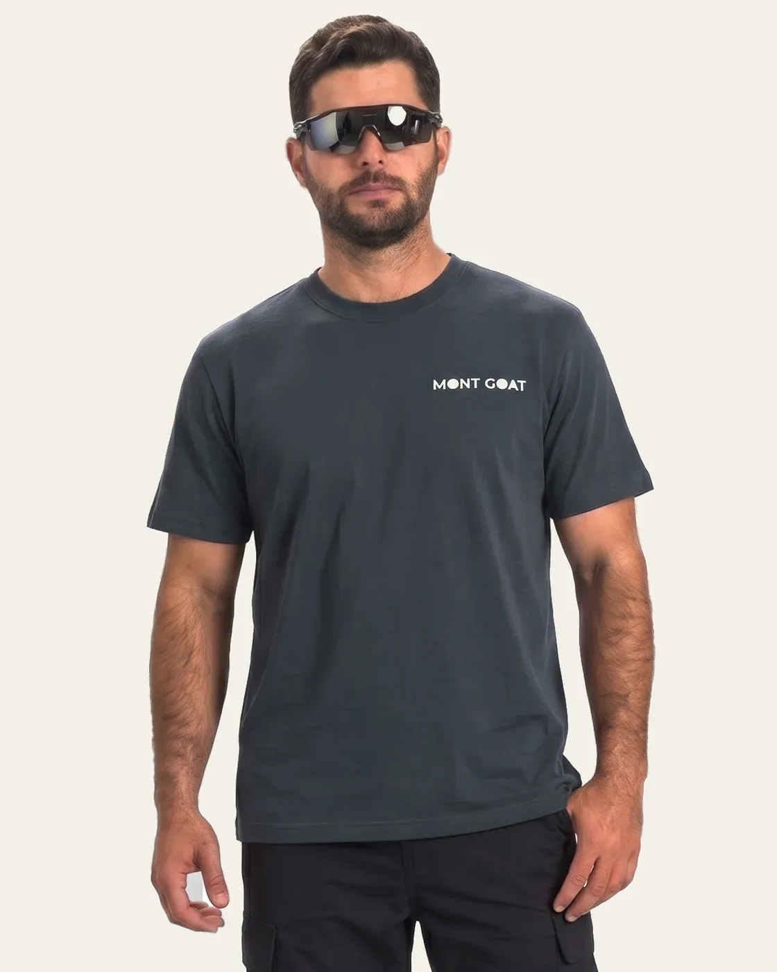 Classic Logo Tee in Charcoal - on model