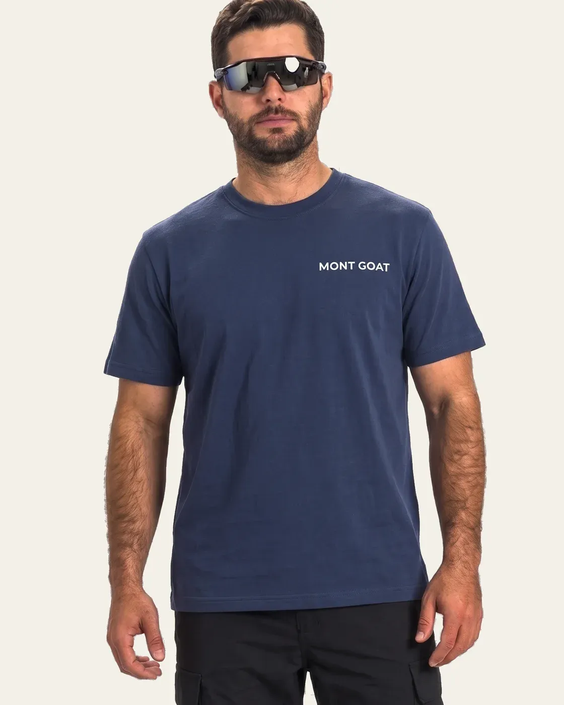Classic Logo Tee in Denim - on model