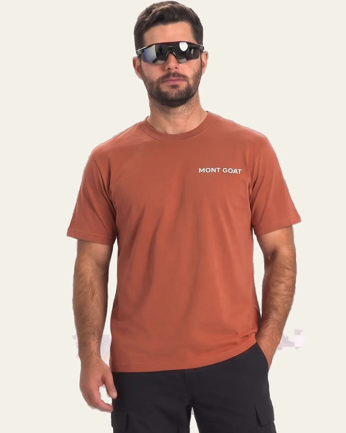 Classic Logo Tee in Ember - on model