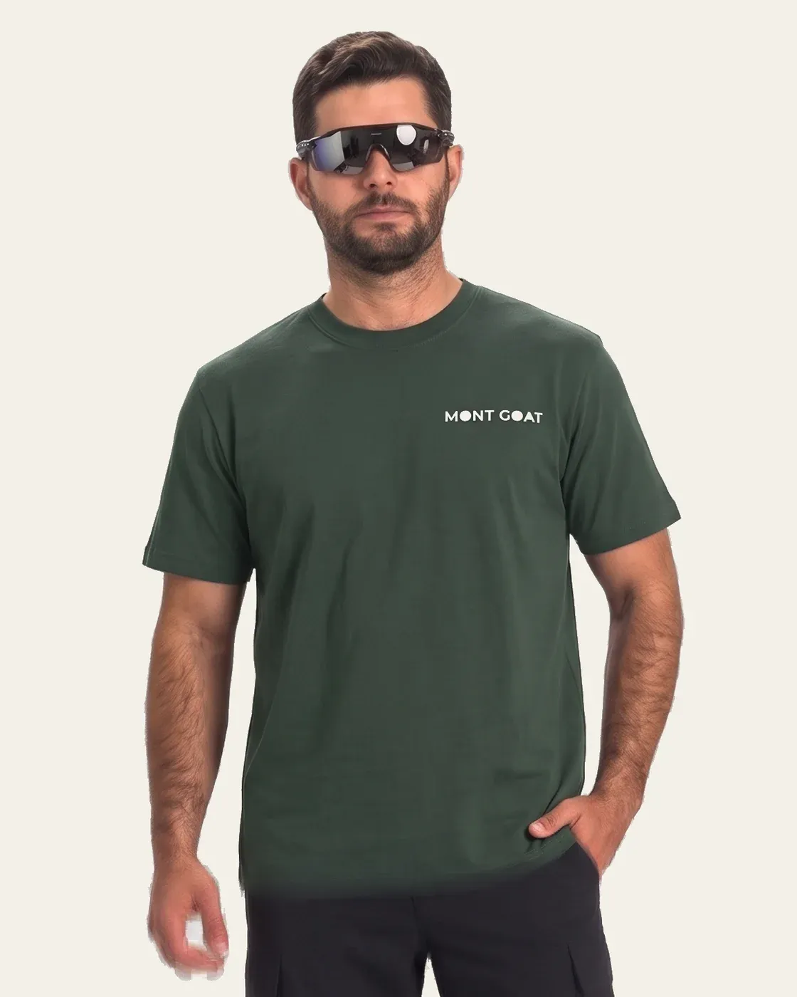 Classic Logo Tee in Forest - on model