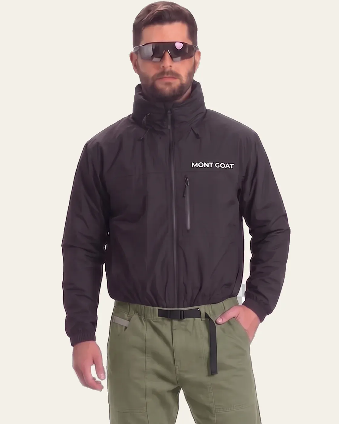 Trail Shell Jacket in Black - on model